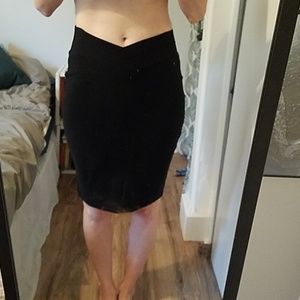 Last call! F21 black stretch mini skirt